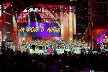 Actuación de la murga teldense Los Nietos de SaryManchez en la segunda fase del concurso carnavalero de la capital grancanaria/FJS Fotografía y TA.